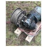 Heavy Duty Wench Mounted on 4x4 Post Timbers - Works