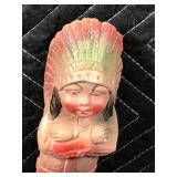 Vintage Chalk-ware Native American Chief