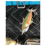 Tackle Box Full of Vintage Fishing Lures - Wooden Lures with Glass Eyes