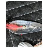 Tackle Box Full of Vintage Fishing Lures - Wooden Lures with Glass Eyes