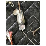 Tackle Box Full of Vintage Fishing Lures - Wooden Lures with Glass Eyes