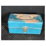Tackle Box Full of Vintage Fishing Lures - Wooden Lures with Glass Eyes