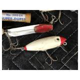 Tackle Box Full of Vintage Fishing Lures - Wooden Lures with Glass Eyes