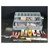 Vintage Tackle Box With Collectible Heddon Fishing Lures and More