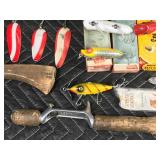 Vintage Tackle Box With Collectible Heddon Fishing Lures and More