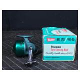 Vintage Heddon Precision Fishing Spin Casting Reel with Original Box - Model No. 120
