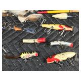 Vintage Tackle Box with Od Fishing Lures, Old Bobbers, Lure Boxes and More
