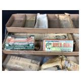 Vintage Tackle Box with Od Fishing Lures, Old Bobbers, Lure Boxes and More