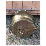 Vintage Hammered Brass Jardiniere, English Style Planter Pot, brass