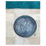 1908 S Philippines One Peso 80% SILVER Coin