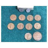 Lot of 12 Collectible Coins - see description for more info