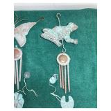 3 - Copper Wind Chimes - 2 Butterflies and 1 Frog