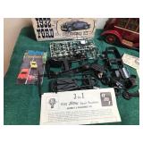 1932 Ford Sport Roadster Model Kit & Vintage Collectable Grand-Pa Car Battery Operated Model T Tin Toy