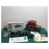 1932 Ford Sport Roadster Model Kit & Vintage Collectable Grand-Pa Car Battery Operated Model T Tin Toy