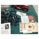 1932 Ford Sport Roadster Model Kit & Vintage Collectable Grand-Pa Car Battery Operated Model T Tin Toy
