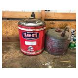 Lot of Vintage Oil, Gas Cans and More