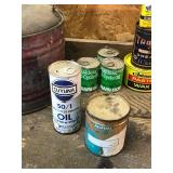 Lot of Vintage Oil, Gas Cans and More