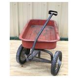 Vintage Greyhound Ball Bearing Metal Red Wagon