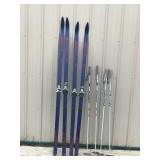 2 - Sets of Winter Skii’s with Poles - Karhu ST 200 and 205 With Leopard Skii Poles