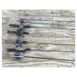 6 - Vintage Fishing Rods and 4 Reels