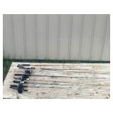 8 - Vintage Fishing Rods and 6 Reels