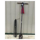 Vintage Post Hole Digger and Tri-Pod Jack with Hand Crank