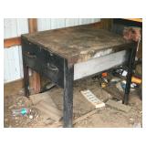 Solid Metal Table with Craftsman Vise