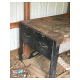 Solid Metal Table with Craftsman Vise