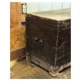 Vintage Wooden Box with Metal Handles