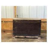Vintage Wooden Box with Metal Handles