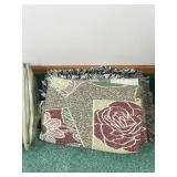 Heated Blanket and Throw Blanket with Roses on it