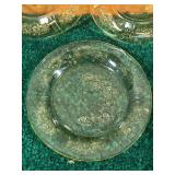 5 - Vintage Federal Glass SHARON "Cabbage Rose" Amber Bread and Butter Plate