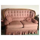 Beautiful Pink Sofa Couch with High Back (couch only and smoke free)