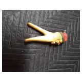 Hand carved small nutcracker, Trondheim small wooden shoe, Sportsman knife from Raurie Gas