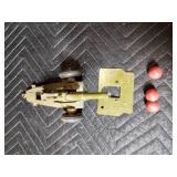 Czecklos Slovakian ashtrays, license plate, military toy metal cannon, Shefield carving set and more