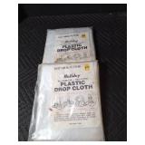 Lot of Window and drop cloth plastic sheeting