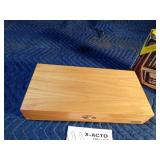 X-Acto deluxe craft tool set in wood case with manual