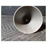 Stainless steel bucket, 2 pewter steins and metal funnel and more