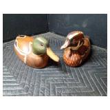 Wooden Mallard and Wood Duck