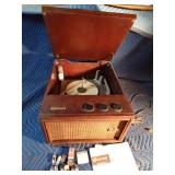 Vintage Motorola tube stereo record player with extra tubes