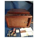 Vintage Motorola tube stereo record player with extra tubes