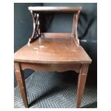 Vintage end table and Mickey Mouse Toilet paper holder
