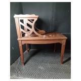Vintage end table and Mickey Mouse Toilet paper holder