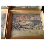 4 Framed country prints