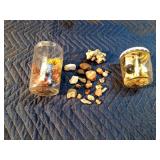 Agates & rocks, decorative push pins, vintag3e buttons & dice