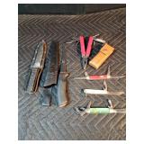 Knives and utility knife and sheaths