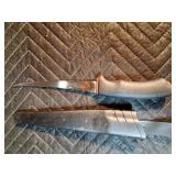 Knives and utility knife and sheaths