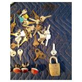 Car emblems, suicide knob, reflectors, pad locks and keys