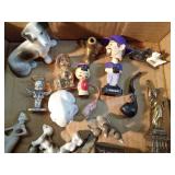 Flat of minatures and more including Occupied Japan figurine