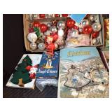 3 boxes of Christmas light bulbs, lights, garland and more